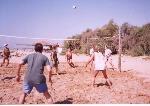 Volleyball unter erschwerten Bedingungen.