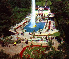 K�nigsschlo� Linderhof / Oberbayern von K�nig Ludwig II. von Bayern (1874 - 1879 von Dollmann erbaut)