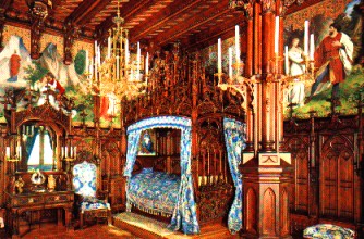 Schlafzimmer von K�nig Ludwig II. von Bayern.